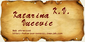 Katarina Vučević vizit kartica